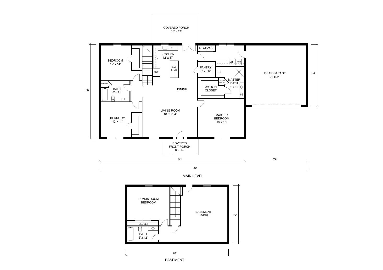 The Woodridge floor plan preview